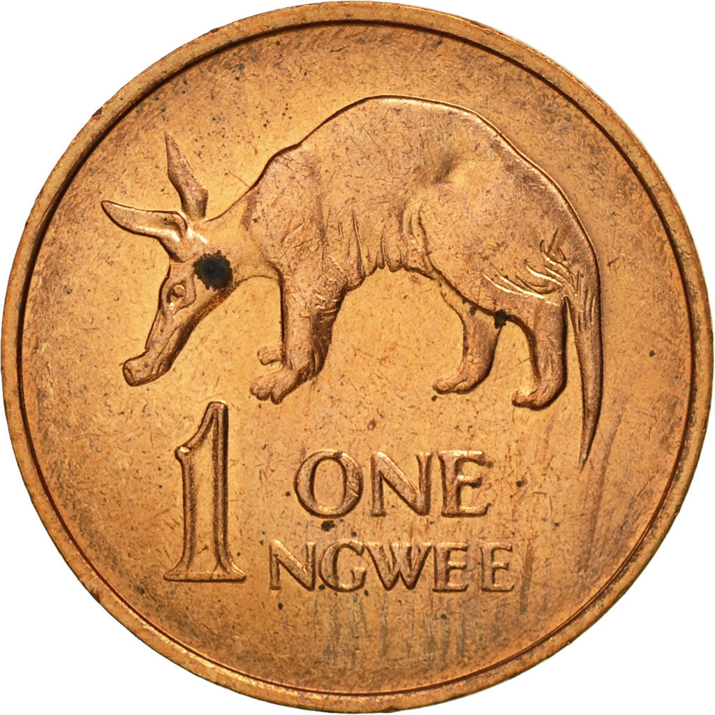 Coin, Zambia, Ngwee, 1983, British Royal Mint, MS(63), Copper Clad Steel, KM:9a
