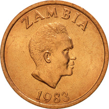 Zambie, 2 Ngwee, 1983, British Royal Mint, SPL, Copper Clad Steel, KM:10a