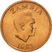 Zambia, 2 Ngwee, 1983, British Royal Mint, SC, Cobre recubierto de acero, KM:10a