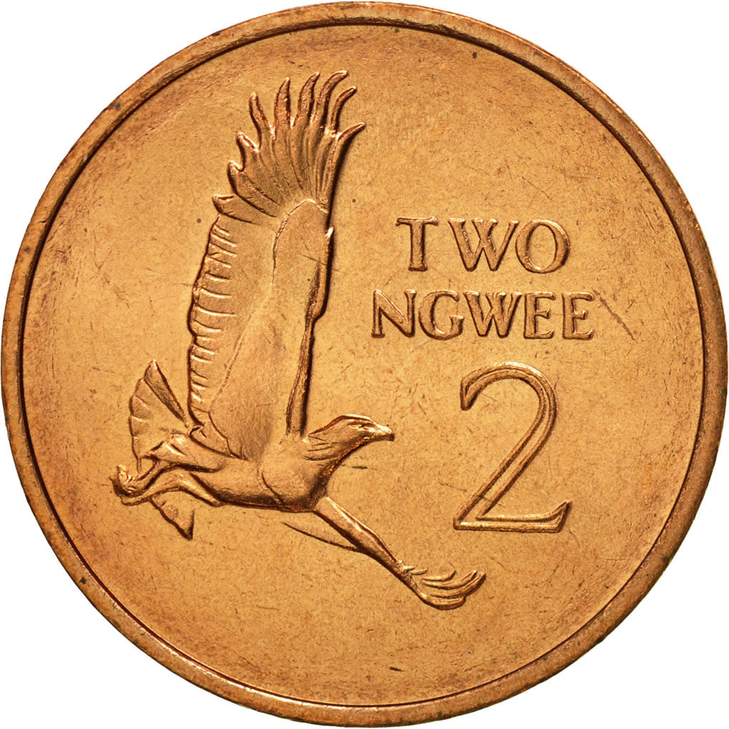 Zambia, 2 Ngwee, 1983, British Royal Mint, MS(63), Copper Clad Steel, KM:10a