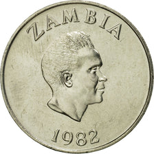 Moneta, Zambia, 10 Ngwee, 1982, British Royal Mint, FDC, Rame-nichel-zinco
