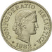 Coin, Switzerland, 10 Rappen, 1982, Bern, MS(65-70), Copper-nickel, KM:27