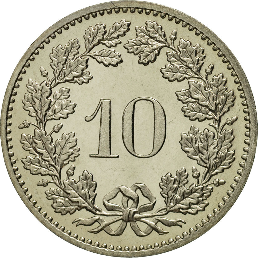 Coin, Switzerland, 10 Rappen, 1982, Bern, MS(65-70), Copper-nickel, KM:27