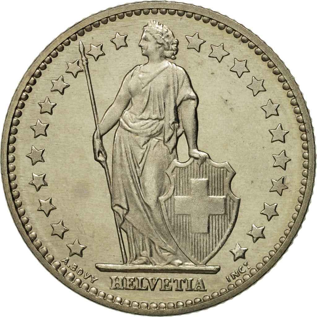 Coin, Switzerland, Franc, 1982, Bern, MS(65-70), Copper-nickel, KM:24a.2