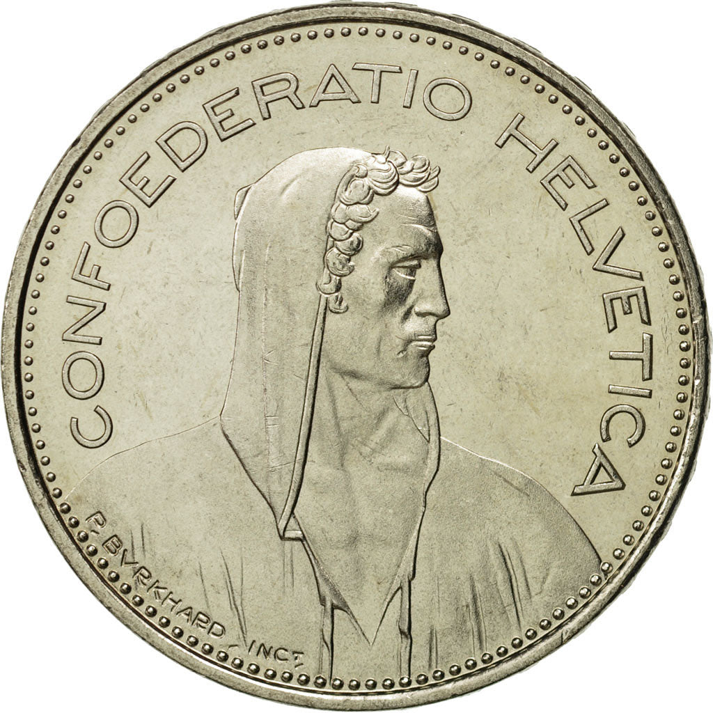 Switzerland, 5 Francs, 1982, Bern, MS(65-70), Copper-nickel, KM:40a.2