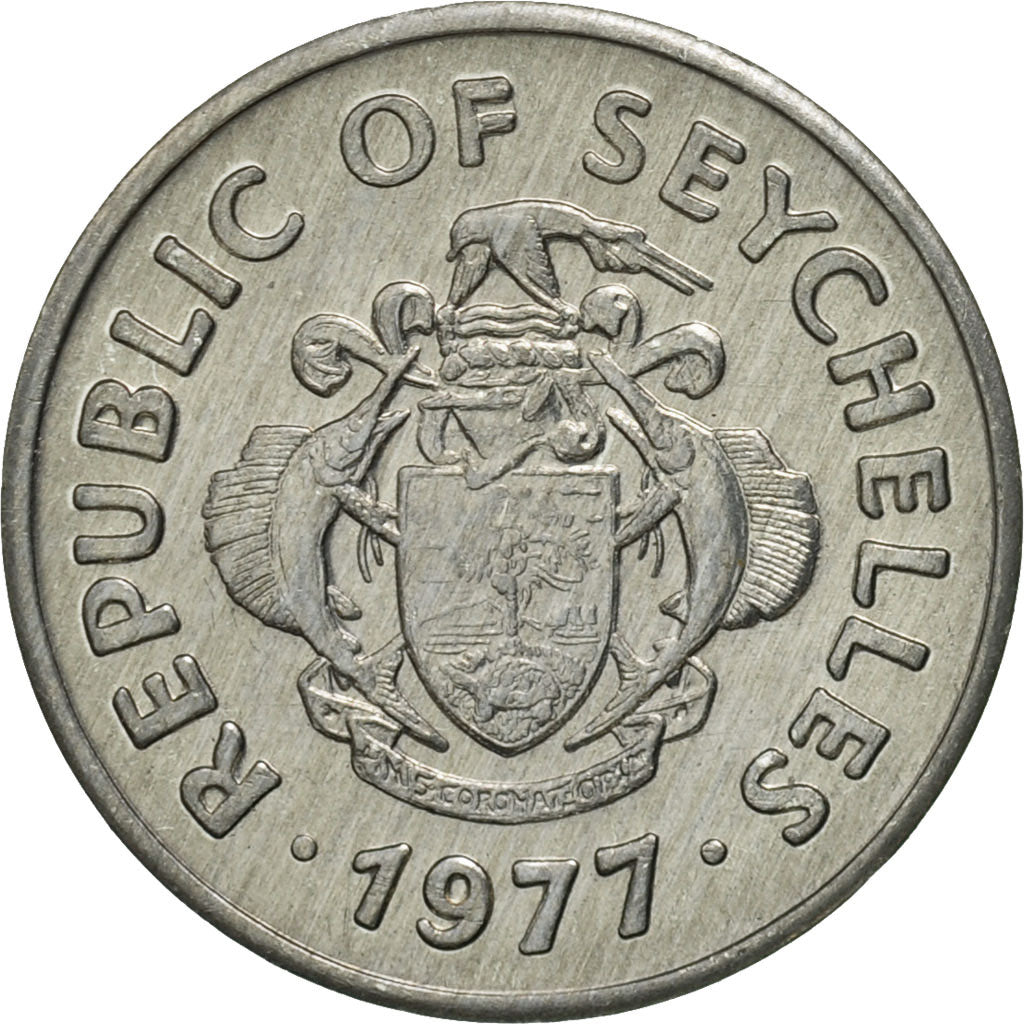 Seychelles, Cent, 1977, British Royal Mint, MS(65-70), Aluminum, KM:30
