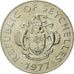 Seychelles, 10 Rupees, 1977, British Royal Mint, MS(65-70), Copper-nickel, KM:37