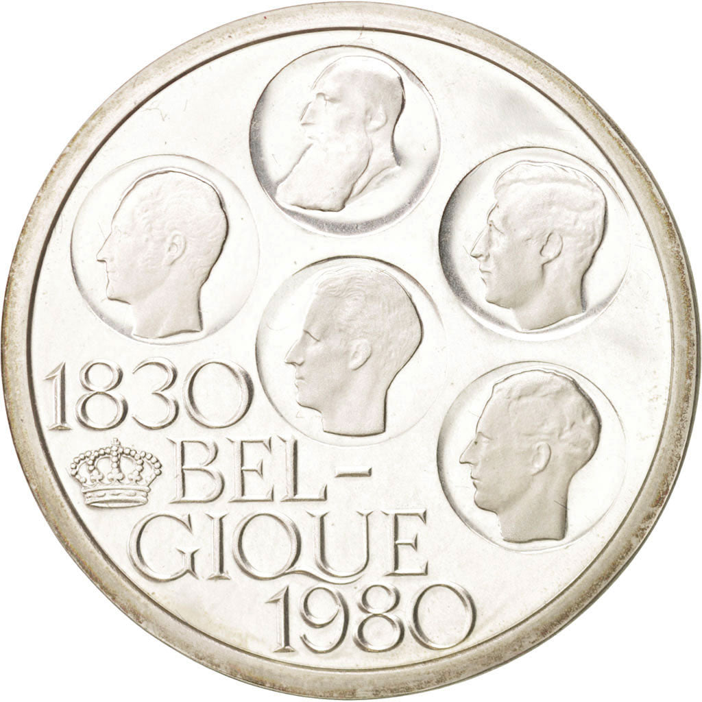 BELGIUM, 500 Francs, 500 Frank, 1980, Brussels, KM #161a, MS(65-70), Silver,...