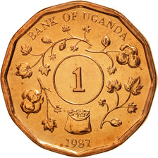 Coin, Uganda, Shilling, 1987, MS(65-70), Copper Plated Steel, KM:27
