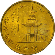 Moneda, COREA DEL SUR, 10 Won, 1980, EBC+, Latón, KM:6a
