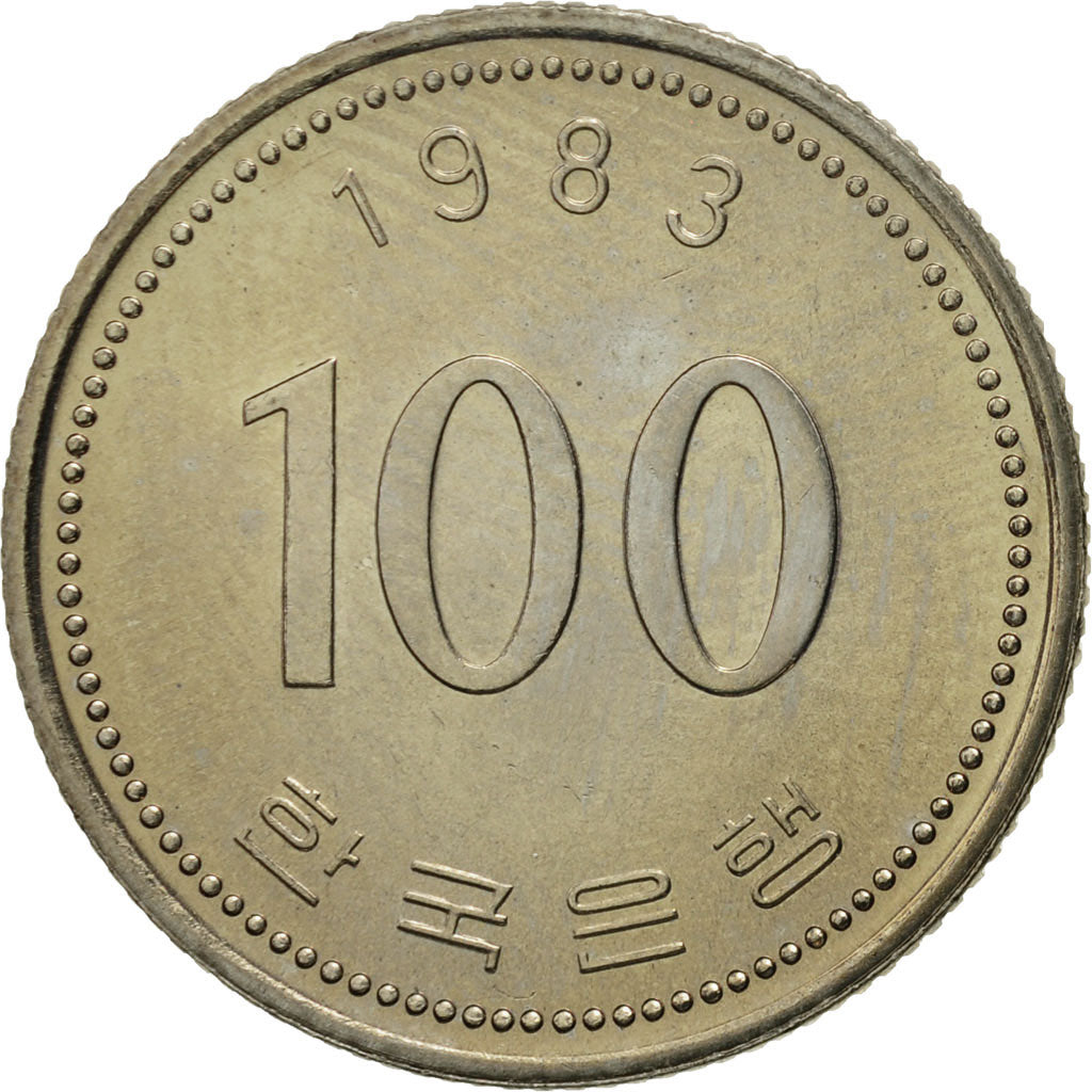 KOREA-SOUTH, 100 Won, 1983, MS(65-70), Copper-nickel, KM:35.1