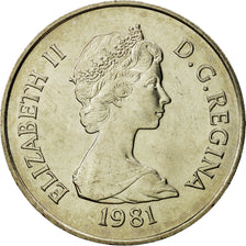 TURKS & CAICOS ISLANDS, Elizabeth II, 1/2 Crown, 1981, STGL, Copper-nickel