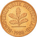 Coin, GERMANY - FEDERAL REPUBLIC, 2 Pfennig, 1988, Stuttgart, MS(65-70), Copper