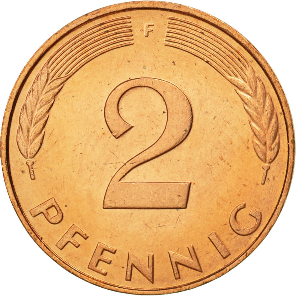 Coin, GERMANY - FEDERAL REPUBLIC, 2 Pfennig, 1988, Stuttgart, MS(65-70), Copper