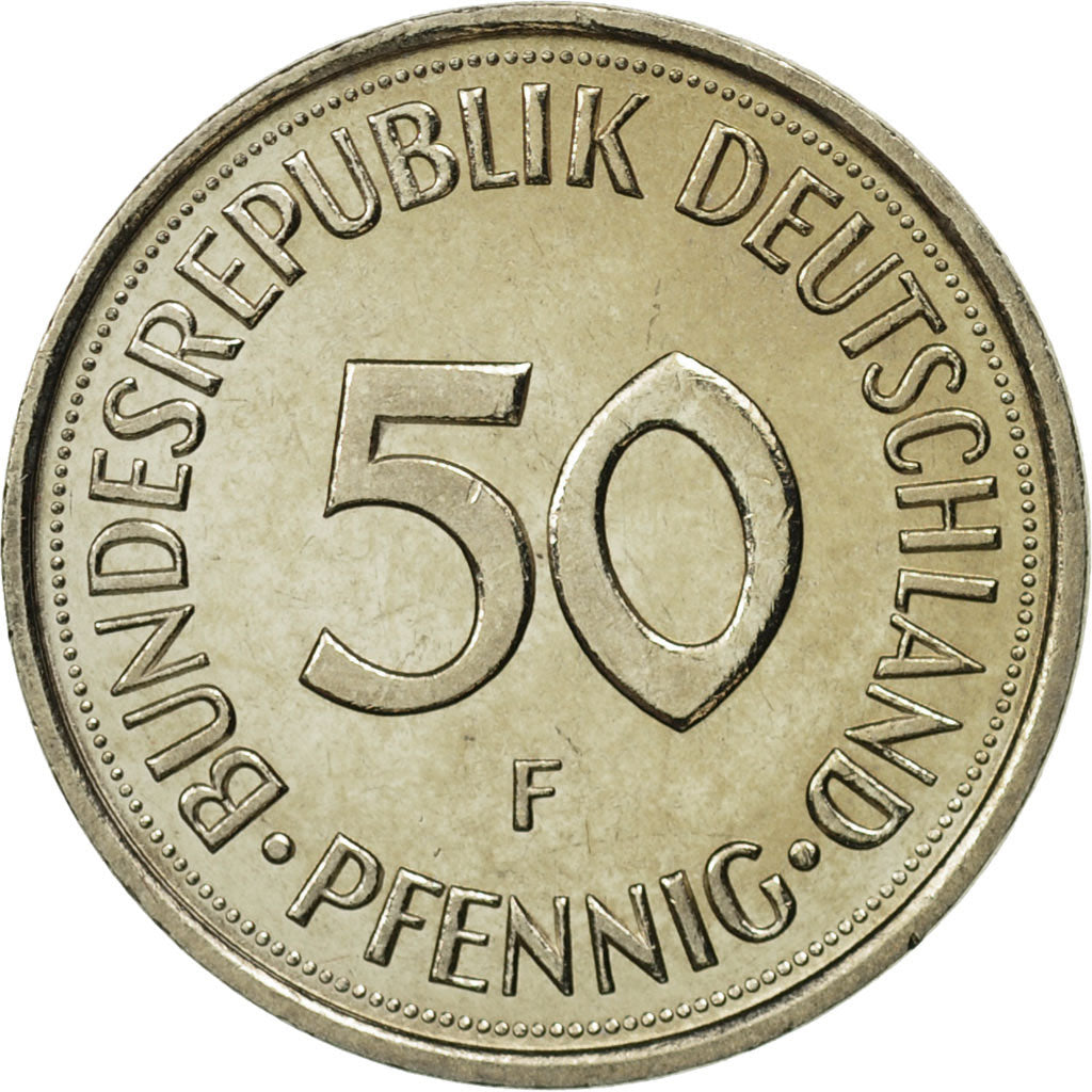 Coin, GERMANY - FEDERAL REPUBLIC, 50 Pfennig, 1987, Stuttgart, MS(65-70)