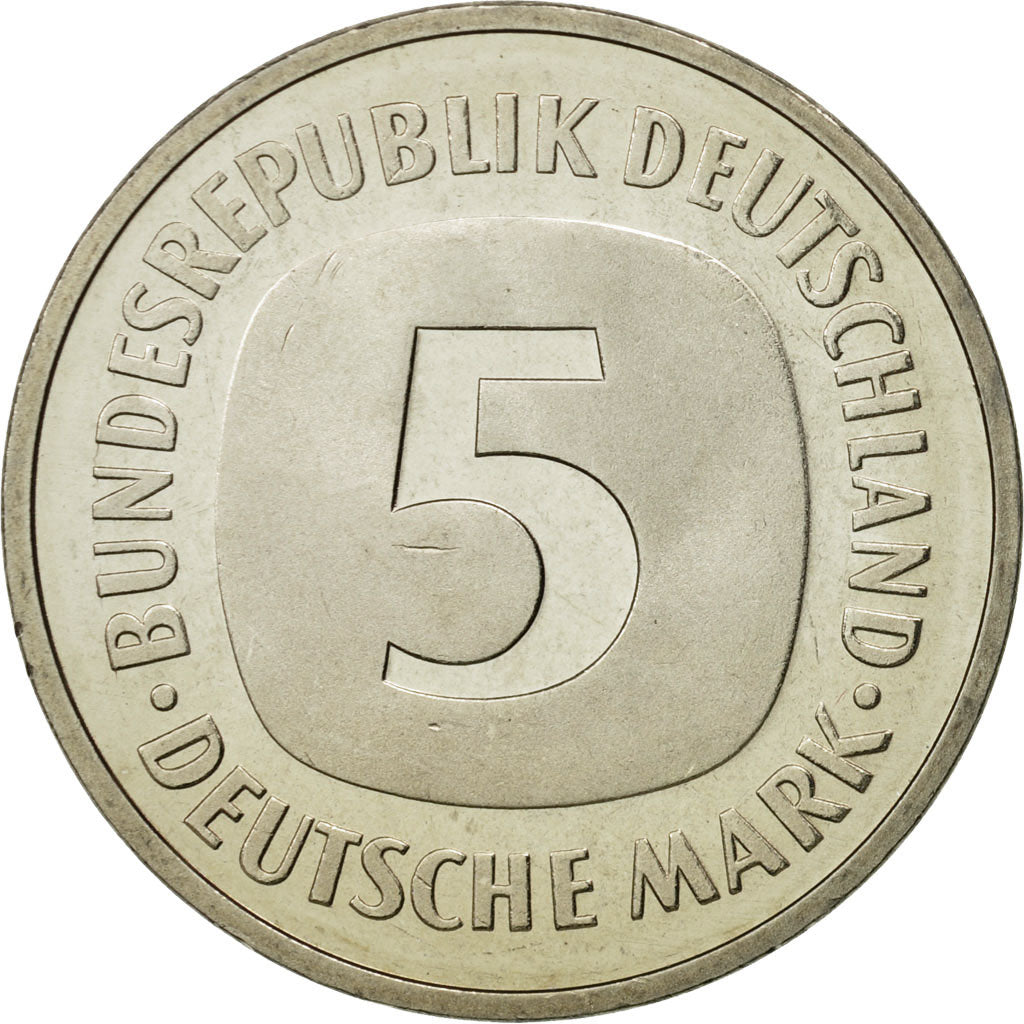 GERMANY - FEDERAL REPUBLIC, 5 Mark, 1987, Karlsruhe, MS(65-70), Copper-Nickel