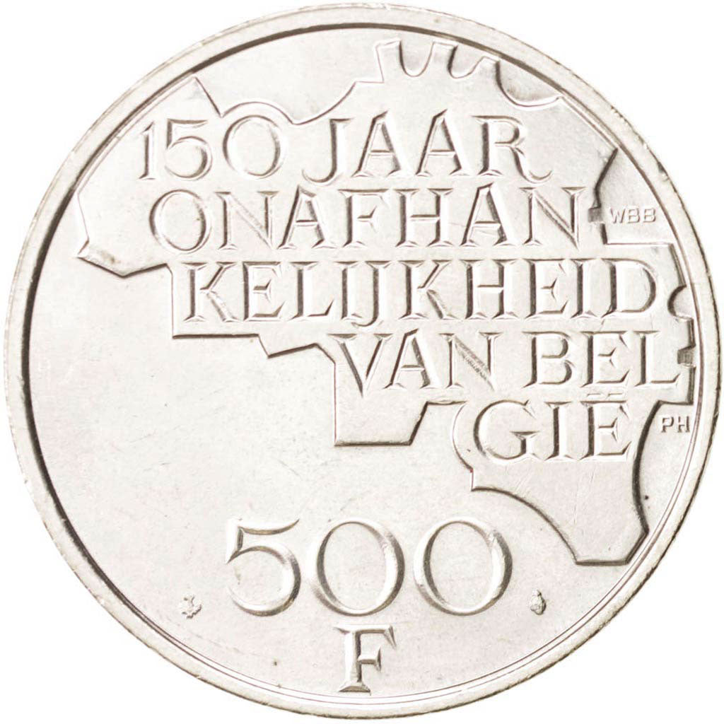 Belgio, 500 Francs, 500 Frank, 1980, SPL-, Rame-nichel ricoperto in argento,...