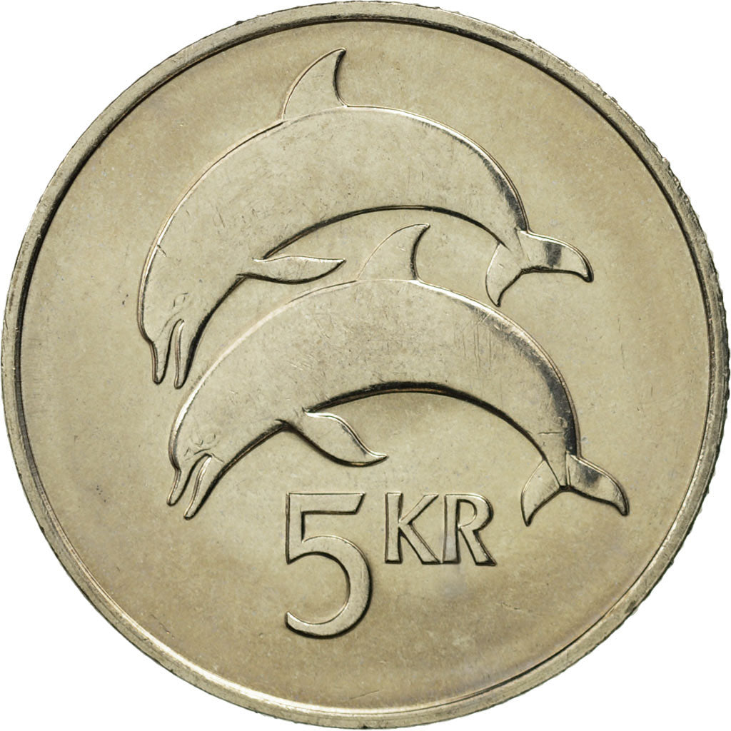 Iceland, 5 Kronur, 1981, MS(65-70), Copper-nickel, KM:28