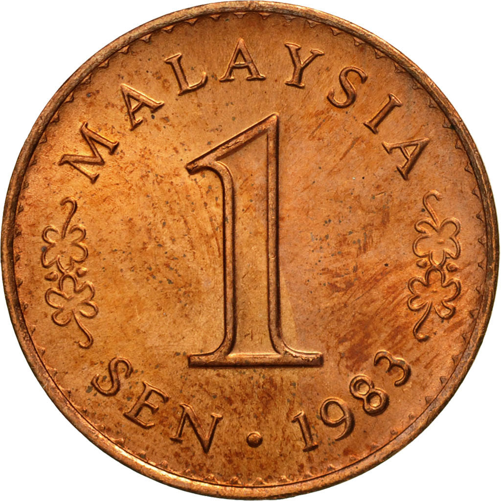 Coin, Malaysia, Sen, 1983, MS(63), Copper Clad Steel, KM:1a