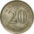 Moneda, Malasia, 20 Sen, 1982, Franklin Mint, FDC, Cobre - níquel, KM:4