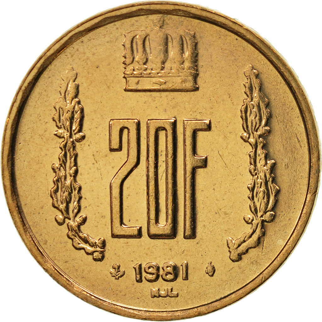 Coin, Luxembourg, Jean, 20 Francs, 1981, MS(65-70), Aluminum-Bronze, KM:58