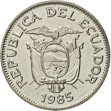 Moneta, Ecuador, 50 Centavos, Cincuenta, 1985, FDC, Acciaio ricoperto in nichel