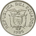 Moneda, Ecuador, 50 Centavos, Cincuenta, 1985, FDC, Níquel recubierto de acero