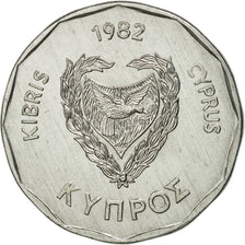 Coin, Cyprus, 5 Mils, 1982, MS(65-70), Aluminum, KM:50.2