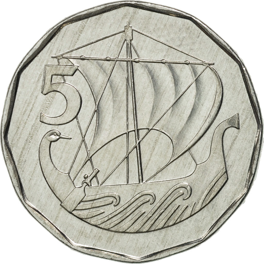 Coin, Cyprus, 5 Mils, 1982, MS(65-70), Aluminum, KM:50.2