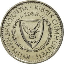 Coin, Cyprus, 25 Mils, 1982, MS(65-70), Copper-nickel, KM:40