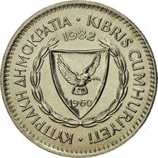 Coin, Cyprus, 50 Mils, 1982, MS(65-70), Copper-nickel, KM:41