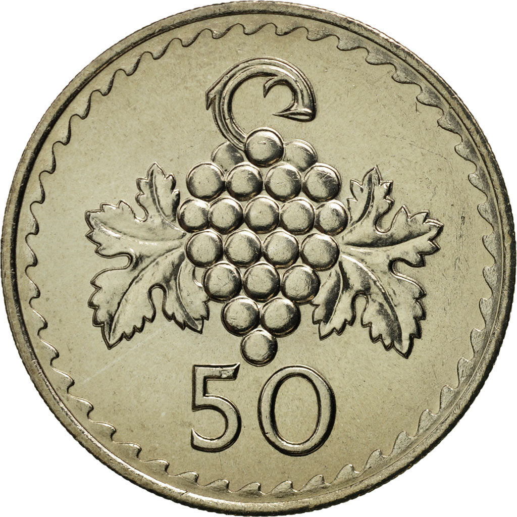 Moneta, Cipro, 50 Mils, 1982, FDC, Rame-nichel, KM:41