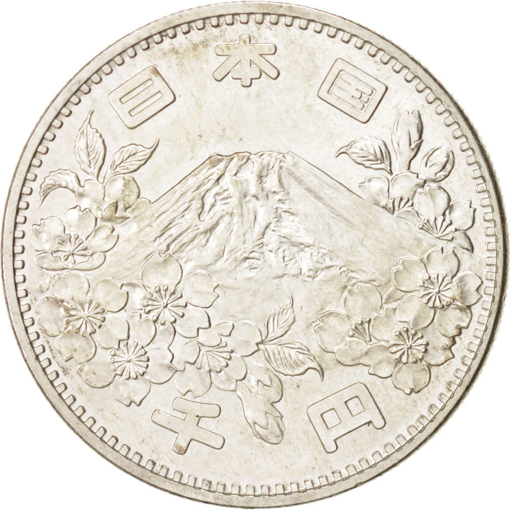 JAPAN, 1000 Yen, 1964, KM #80, AU(55-58), Silver, 35, 20.15