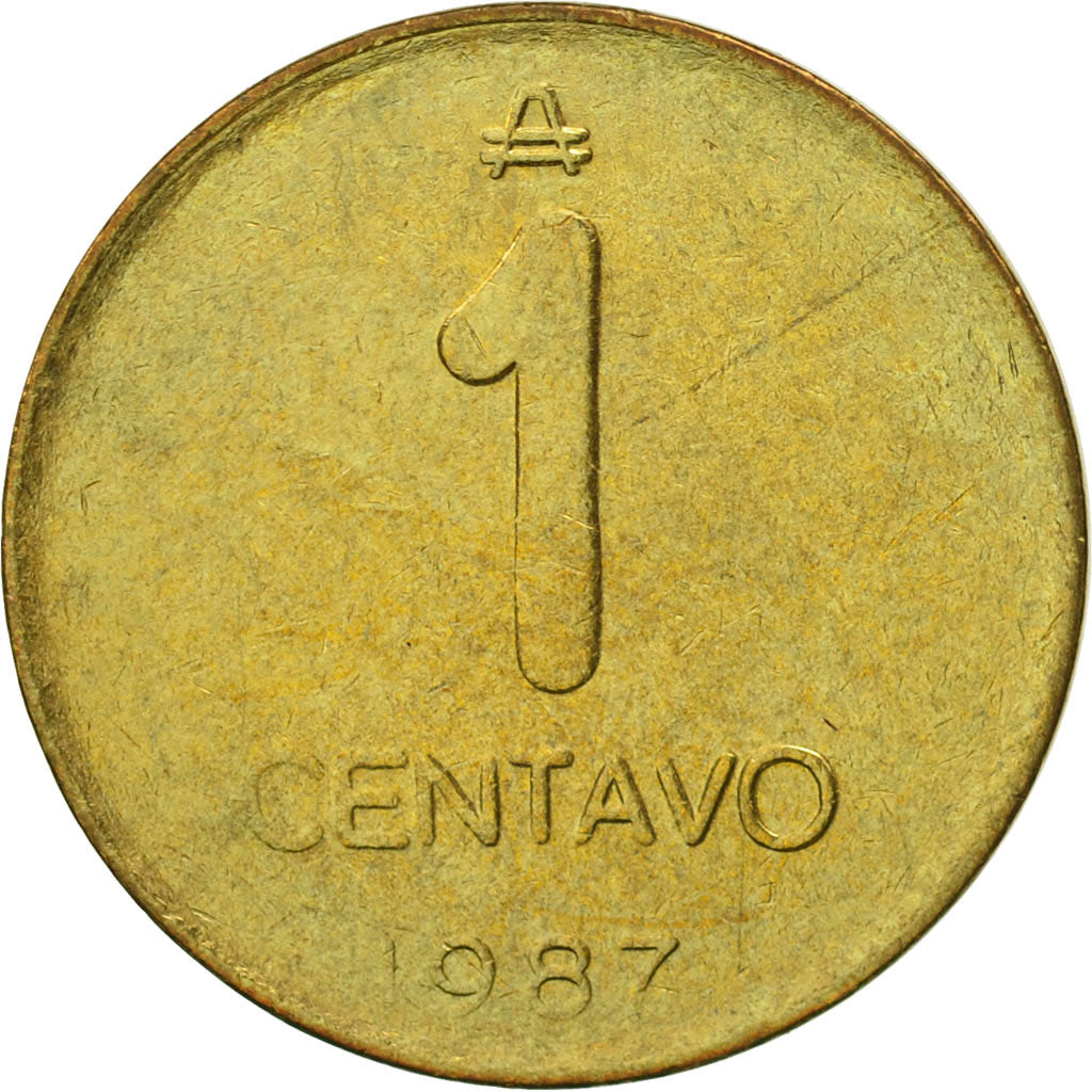Coin, Argentina, Centavo, 1987, MS(63), Brass, KM:96.2