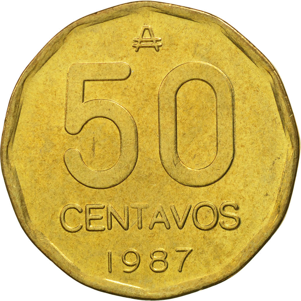 Moneda, Argentina, 50 Centavos, 1987, SC, Latón, KM:99