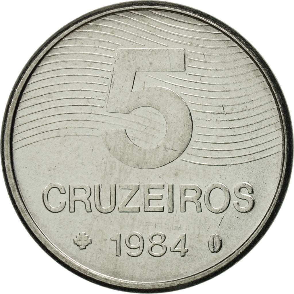 Monnaie, Brésil, 5 Cruzeiros, 1984, FDC, Stainless Steel, KM:591