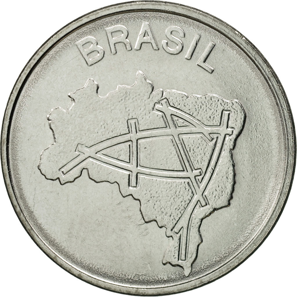 Coin, Brazil, 10 Cruzeiros, 1985, MS(65-70), Stainless Steel, KM:592.2