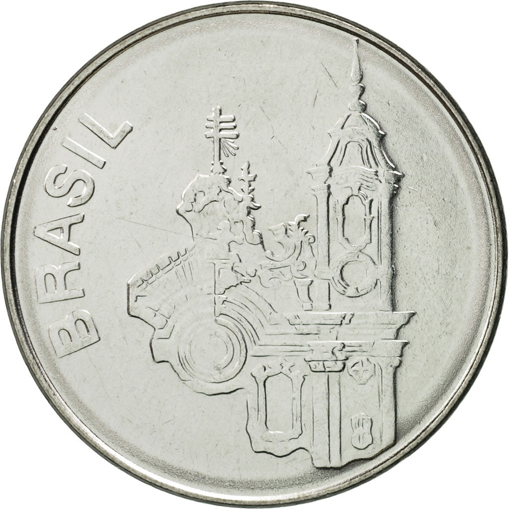 Moneta, Brasile, 20 Cruzeiros, 1985, FDC, Acciaio inossidabile, KM:593.2