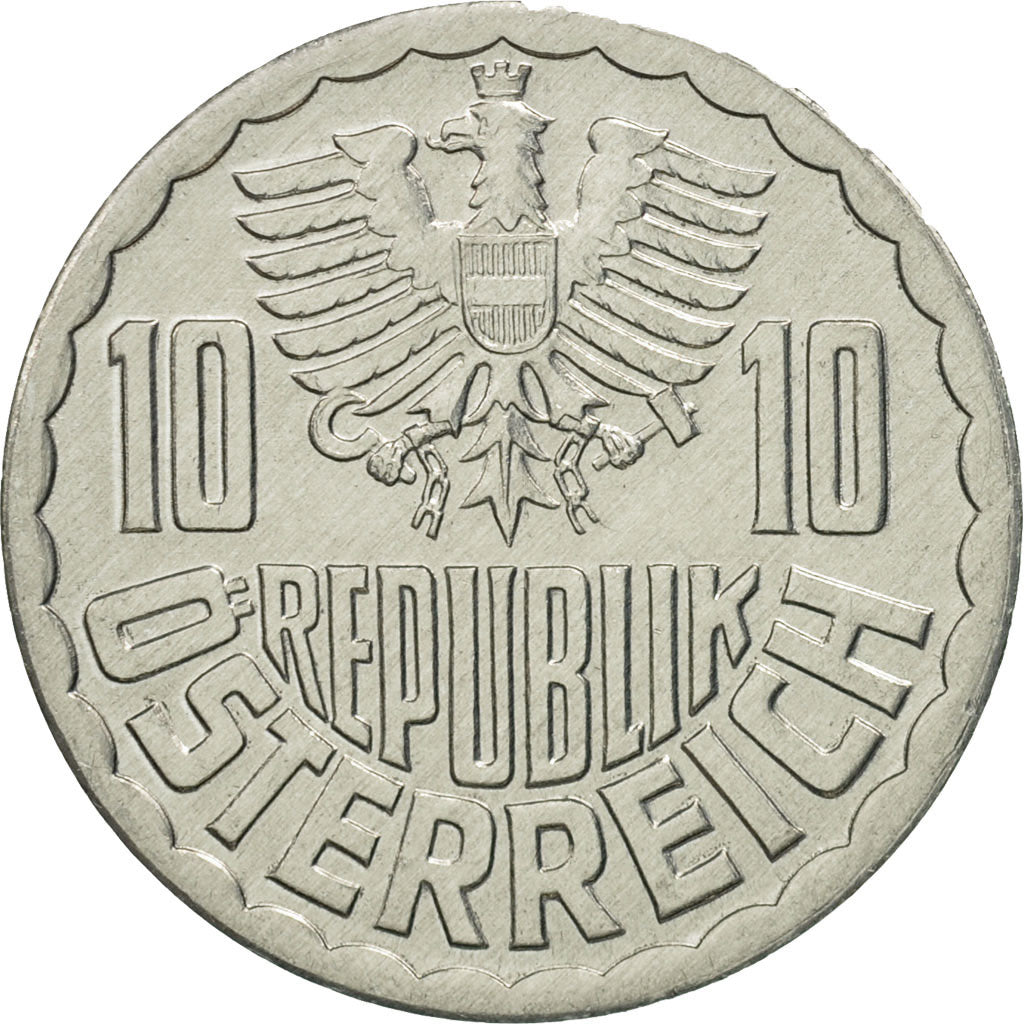 Coin, Austria, 10 Groschen, 1982, Vienna, MS(65-70), Aluminum, KM:2878