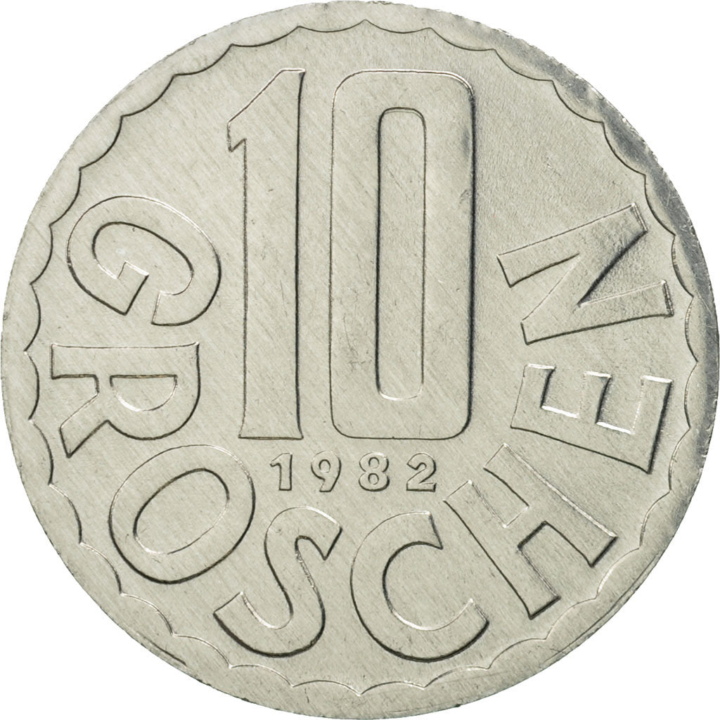 Coin, Austria, 10 Groschen, 1982, Vienna, MS(65-70), Aluminum, KM:2878