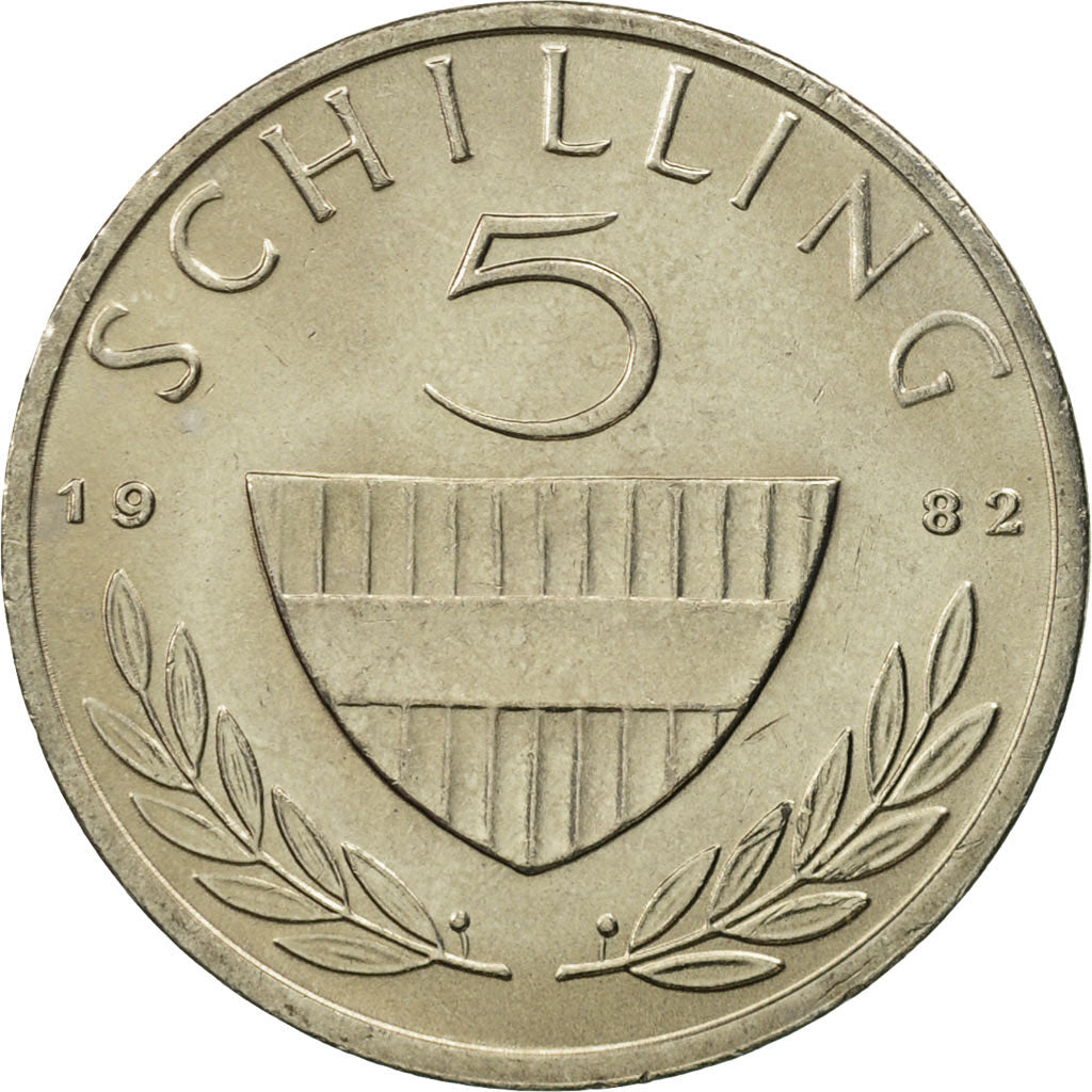 Coin, Austria, 5 Schilling, 1982, MS(65-70), Copper-nickel, KM:2889a
