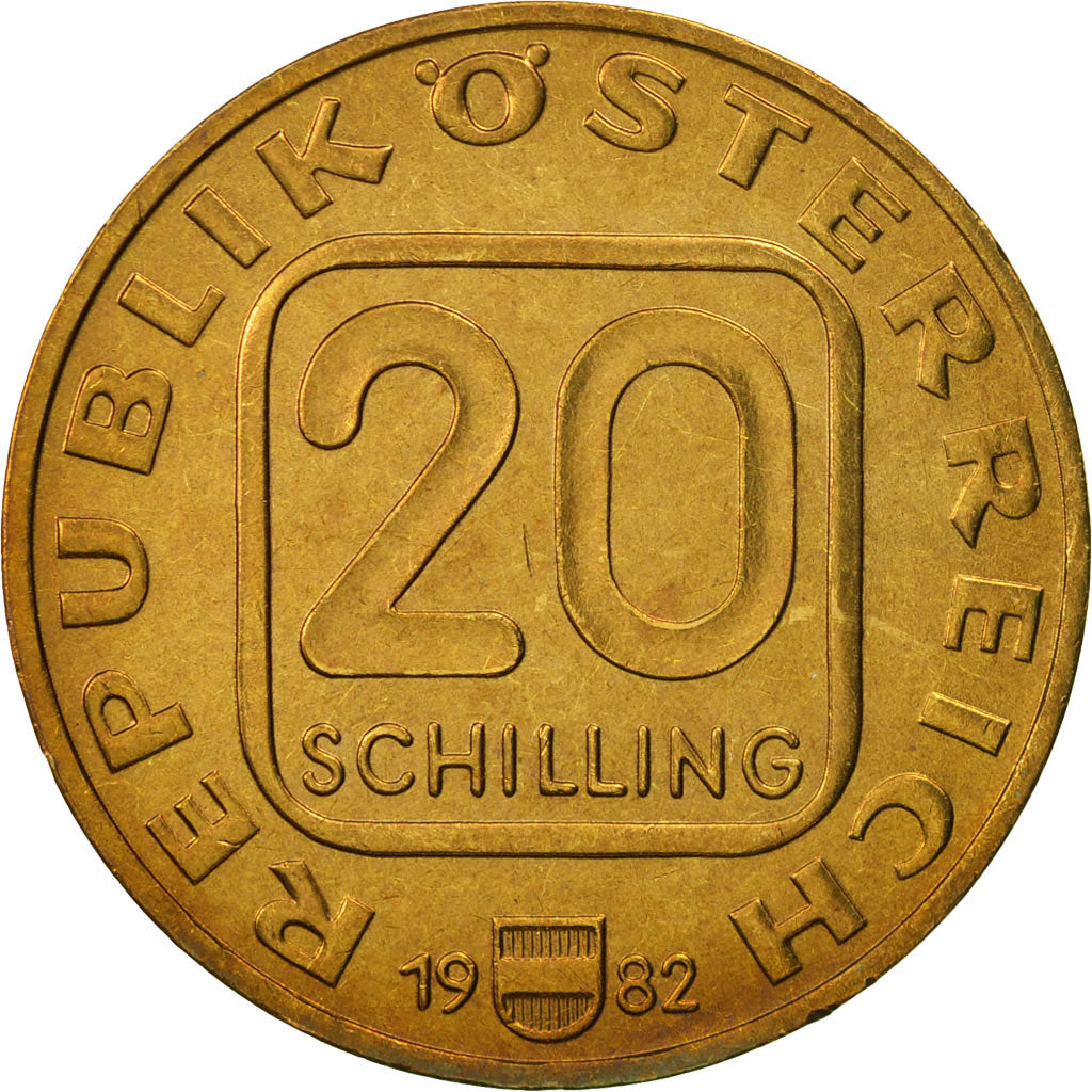Coin, Austria, 20 Schilling, 1982, MS(64), Copper-Aluminum-Nickel, KM:2955.1