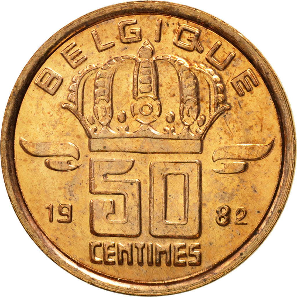Coin, Belgium, Baudouin I, 50 Centimes, 1982, MS(63), Bronze, KM:148.1