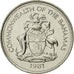 Coin, Bahamas, Elizabeth II, 25 Cents, 1981, Franklin Mint, MS(65-70), Nickel
