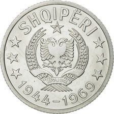 Coin, Albania, 10 Qindarka, 1969, Rome, MS(65-70), Aluminum, KM:45