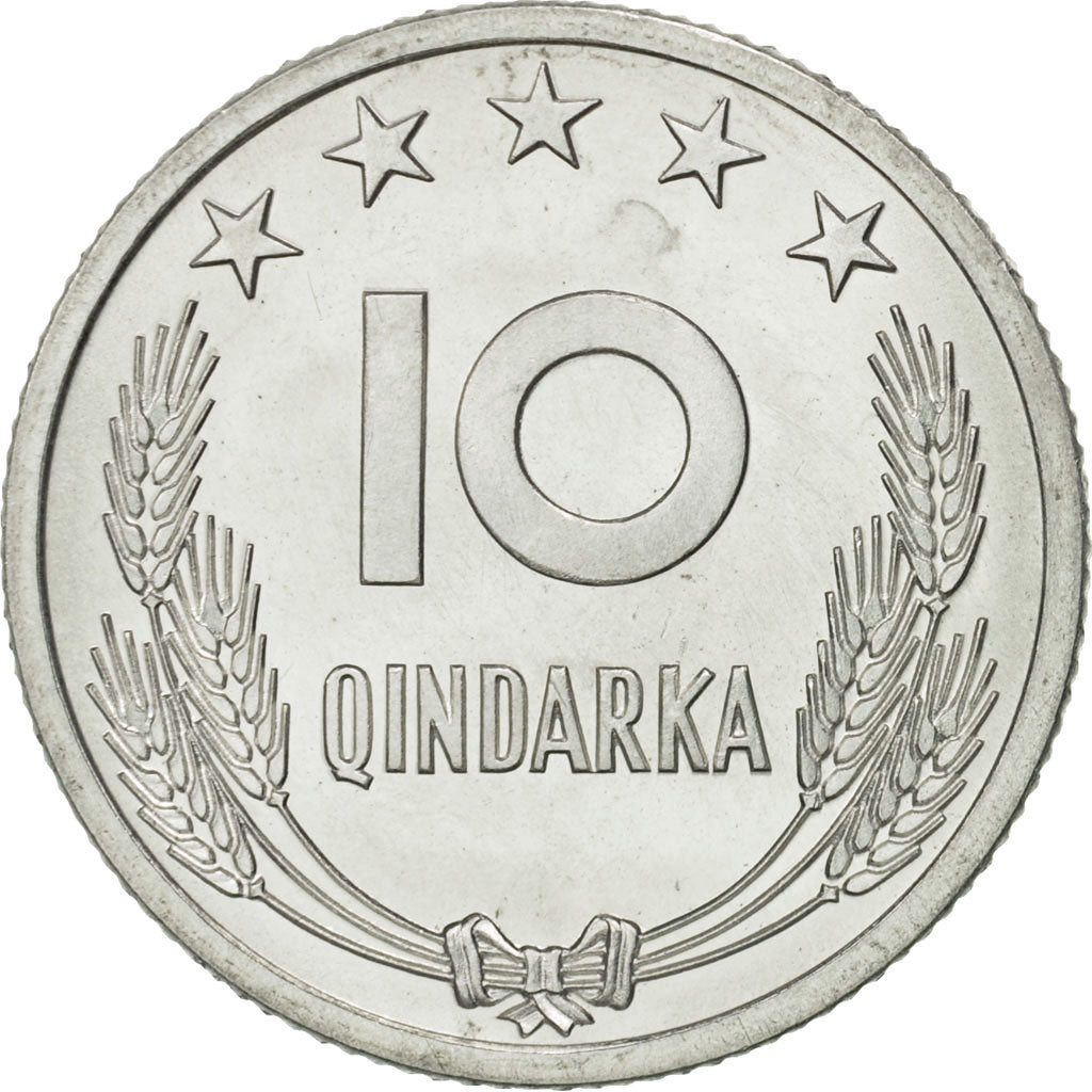 Coin, Albania, 10 Qindarka, 1969, Rome, MS(65-70), Aluminum, KM:45
