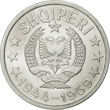 Coin, Albania, 20 Qindarka, 1969, Rome, MS(65-70), Aluminum, KM:46