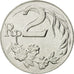 Moneta, Indonesia, 2 Rupiah, 1970, MS(65-70), Aluminium, KM:21