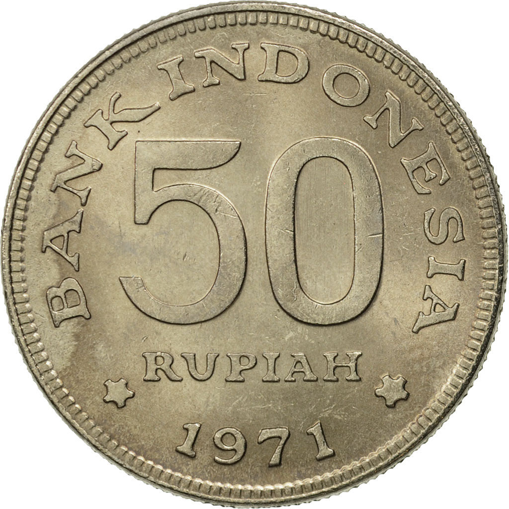 Münze, Indonesien, 50 Rupiah, 1971, UNZ, Copper-nickel, KM:35