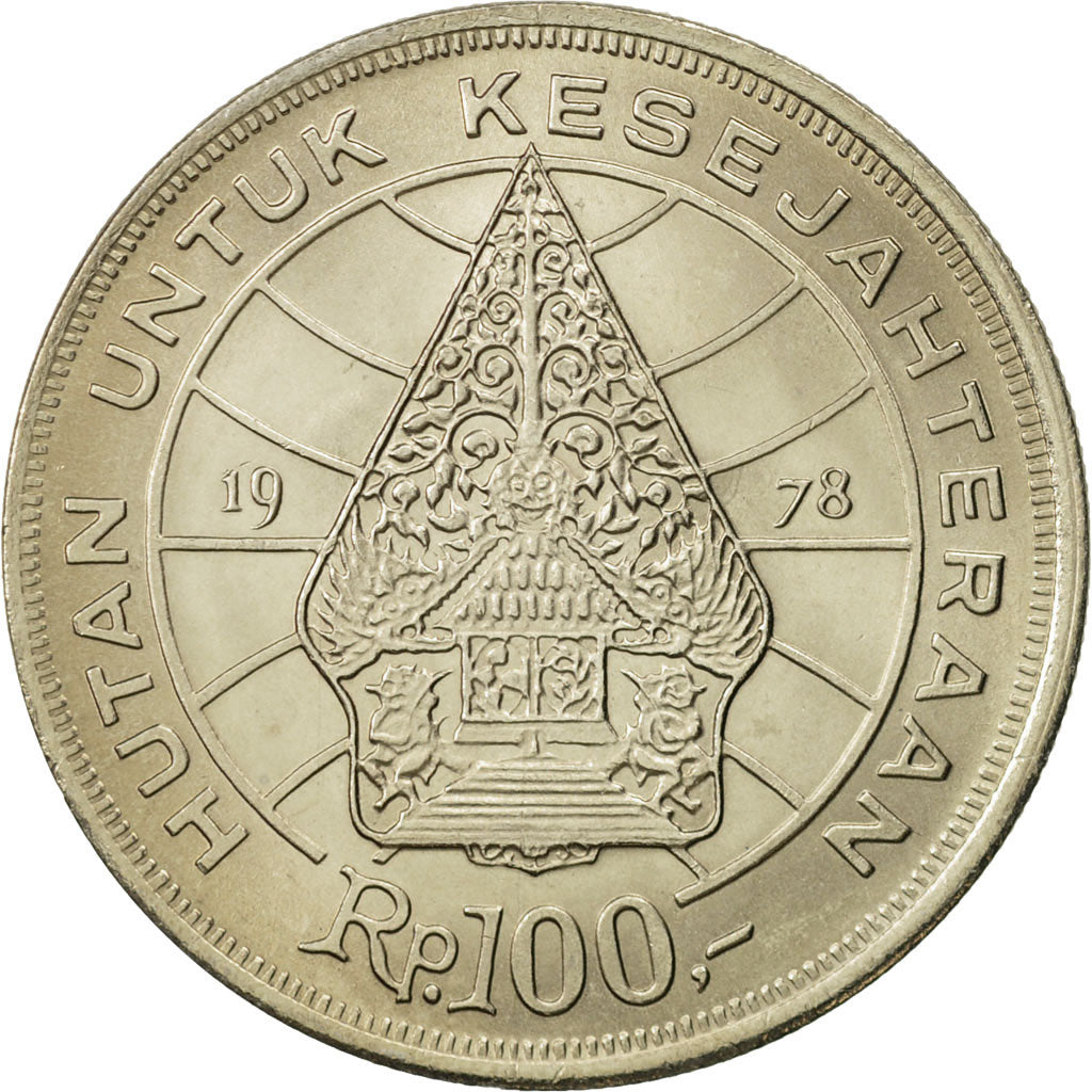 Coin, Indonesia, 100 Rupiah, 1978, MS(65-70), Copper-nickel, KM:42
